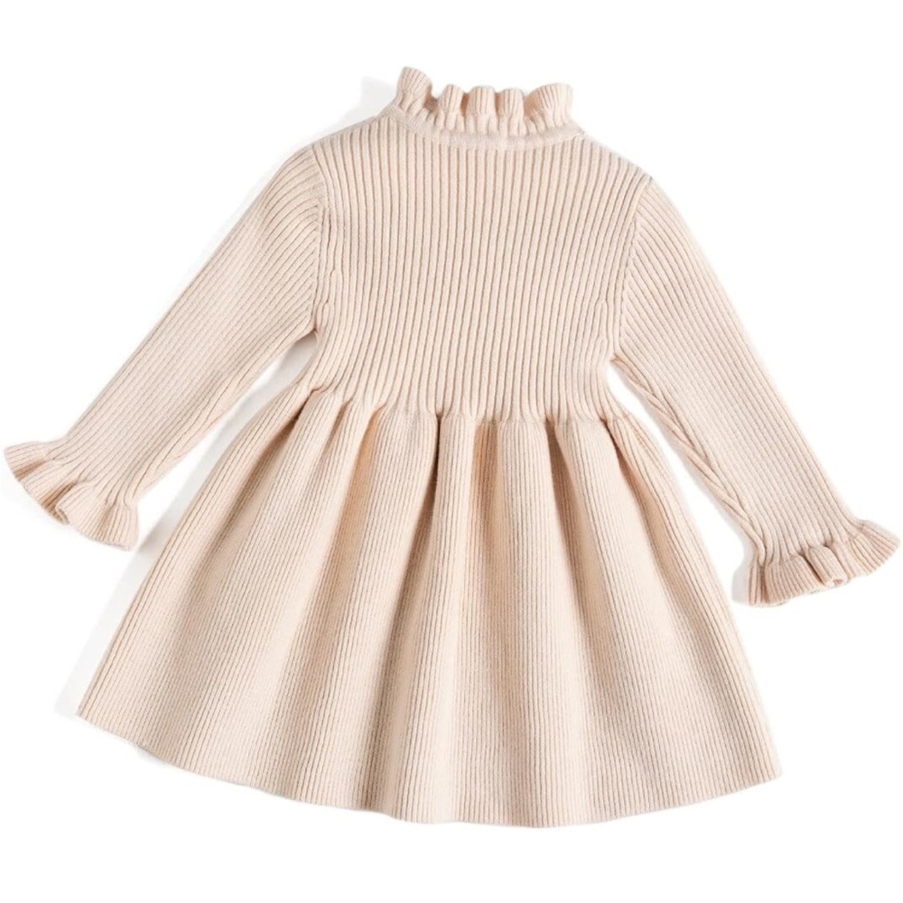Cutest sweater dress in size 3T by brand named Simplee Kids. Ruffled detailing!